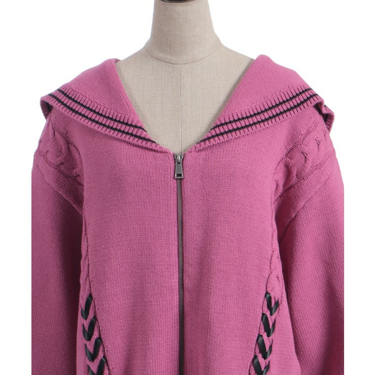 ダメージセーラーニットカーディガン | axes femme | 詳細画像18 