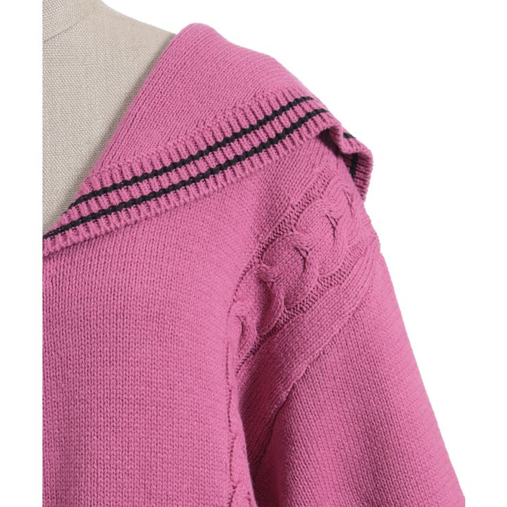 ダメージセーラーニットカーディガン | axes femme | 詳細画像20 