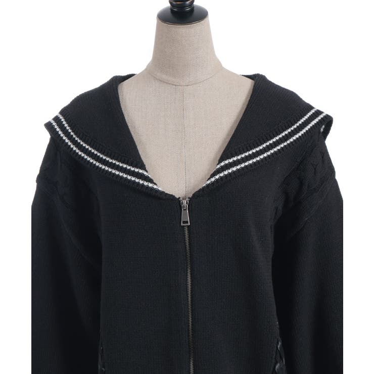 ダメージセーラーニットカーディガン | axes femme | 詳細画像27 