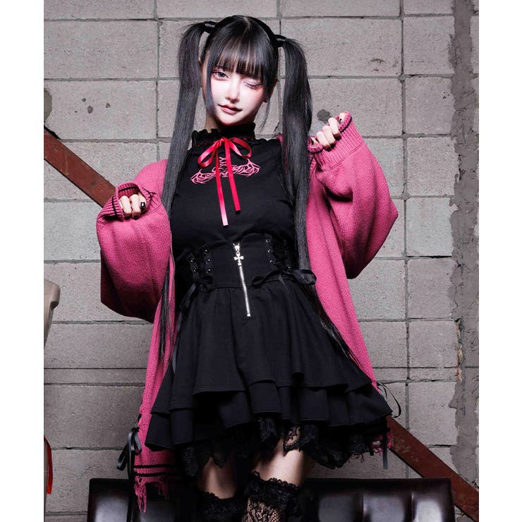 ダメージセーラーニットカーディガン | axes femme | 詳細画像6 