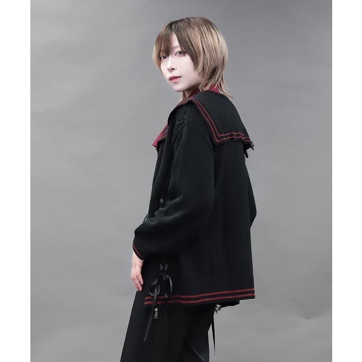 ダメージセーラーニットカーデ | axes femme | 詳細画像5 