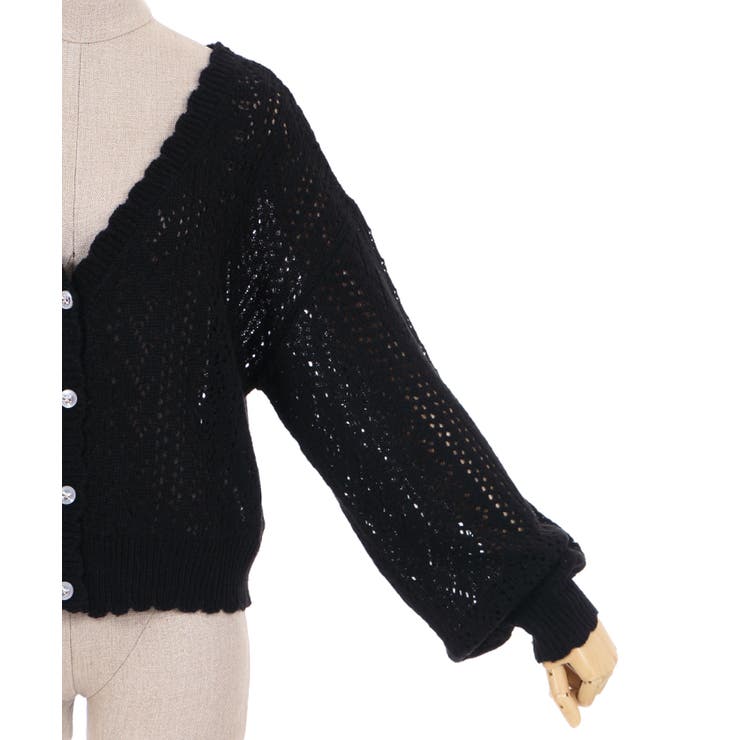 透かし編みモヘアニットCD[品番：IGAW0000666]｜axes femme