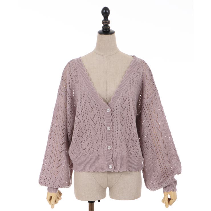 透かし編みモヘアニットCD[品番：IGAW0000666]｜axes femme