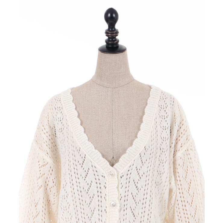 透かし編みモヘアニットCD[品番：IGAW0000666]｜axes femme