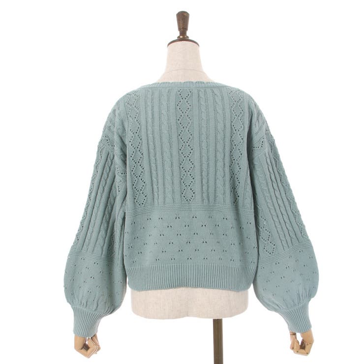 axesfemme Nostalgie かぎ編みニットカーディガン・新品 axes femme - axes femme Nostalgie かぎ編みニットカーディガン