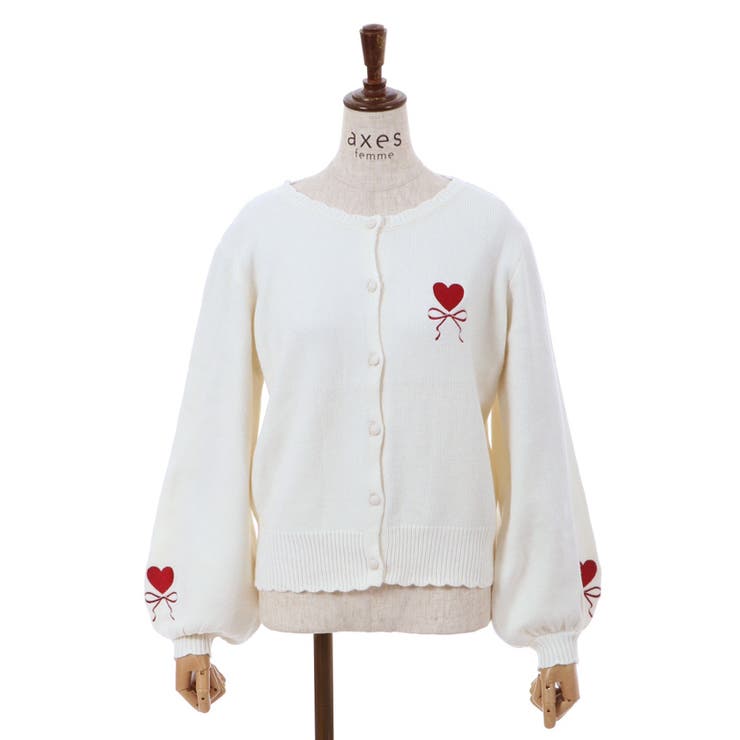 AMI PARIS淡いピンクです ハート刺繍 ニットカーディガンM AMI PARIS淡いピンクです ハート刺繍 ニットカーディガンM ウィメンズ