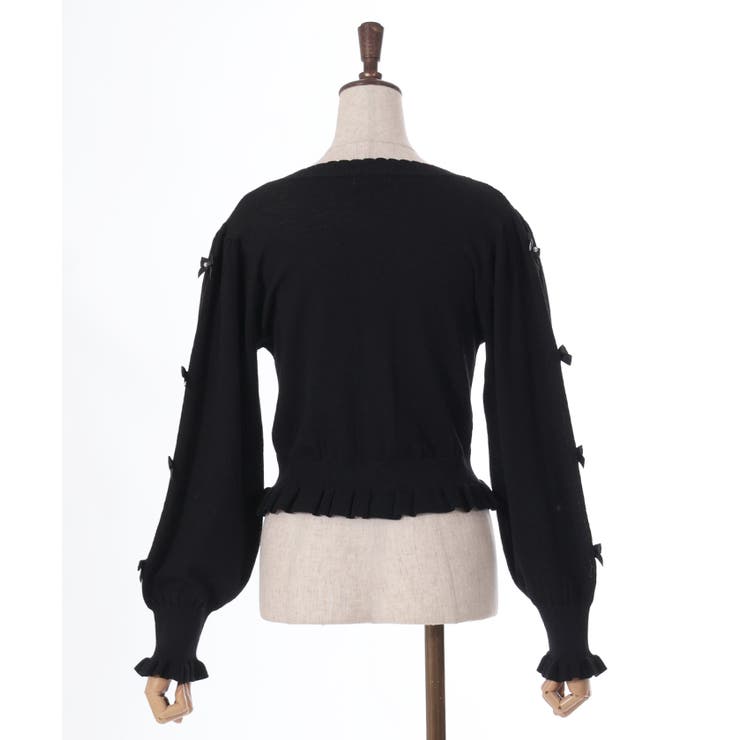 プチリボン付カーディガン[品番：IGAW0004718]｜axes femme