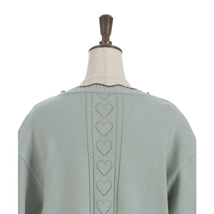 ハート釦バイカラーニットＣＤ | axes femme | 詳細画像11 