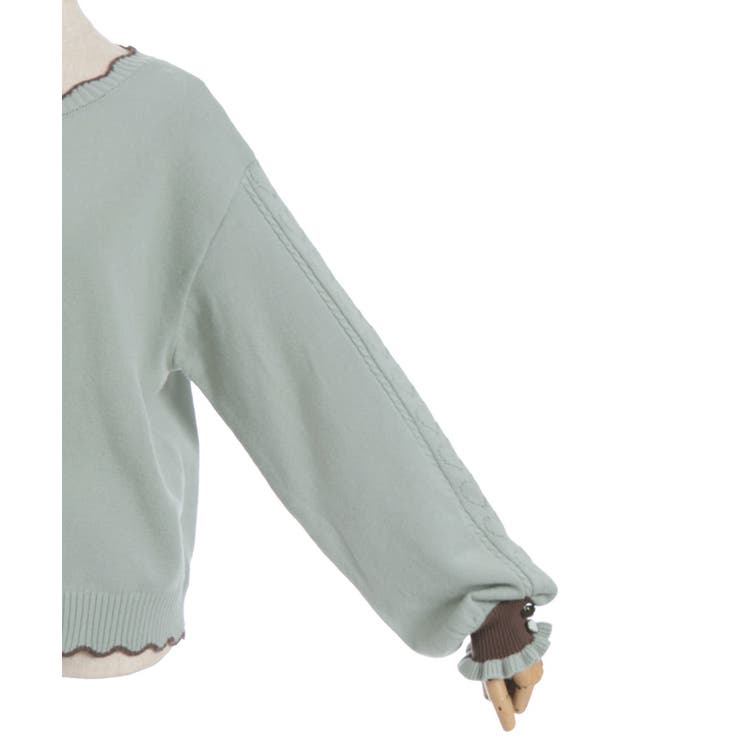 ハート釦バイカラーニットＣＤ | axes femme | 詳細画像13 