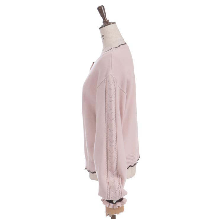 ハート釦バイカラーニットＣＤ | axes femme | 詳細画像15 