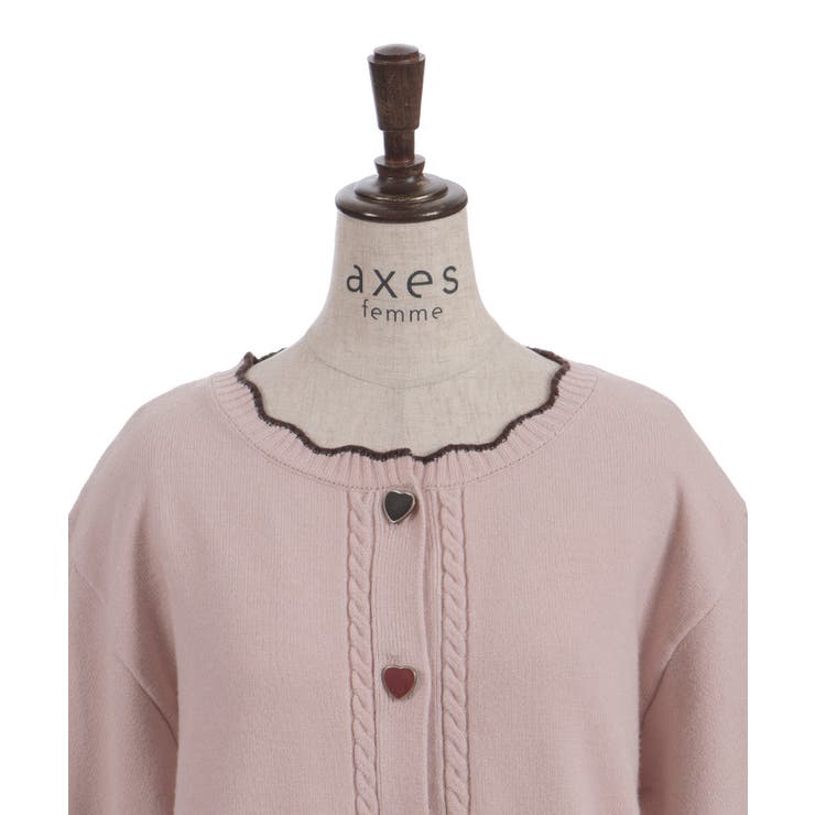 ハート釦バイカラーニットＣＤ | axes femme | 詳細画像17 