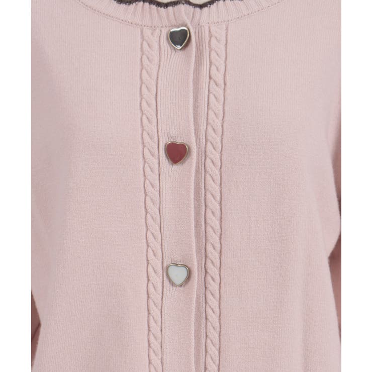 ハート釦バイカラーニットＣＤ | axes femme | 詳細画像19 