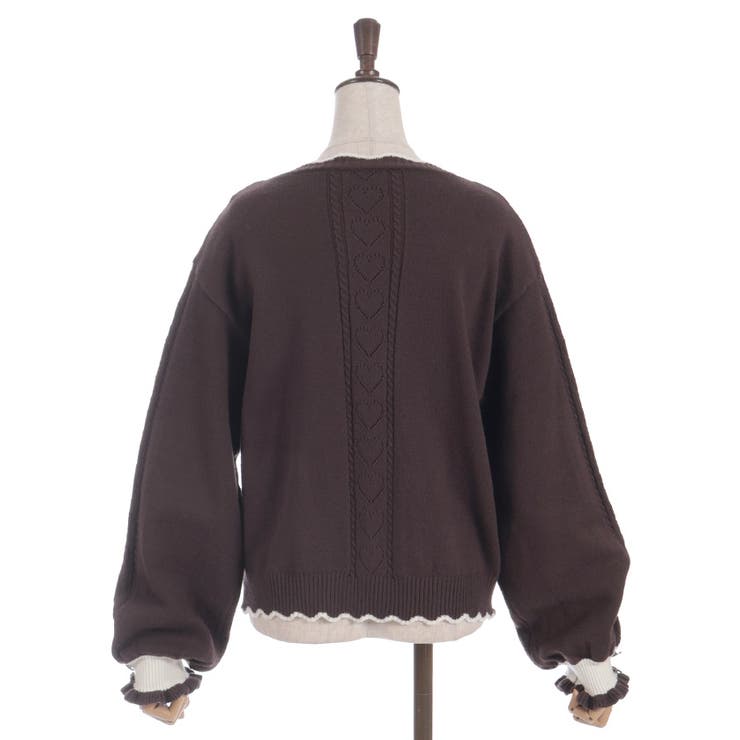 ハート釦バイカラーニットＣＤ | axes femme | 詳細画像26 