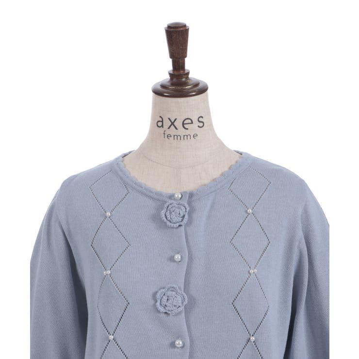 かぎ針ローズニットカーデ | axes femme | 詳細画像11 