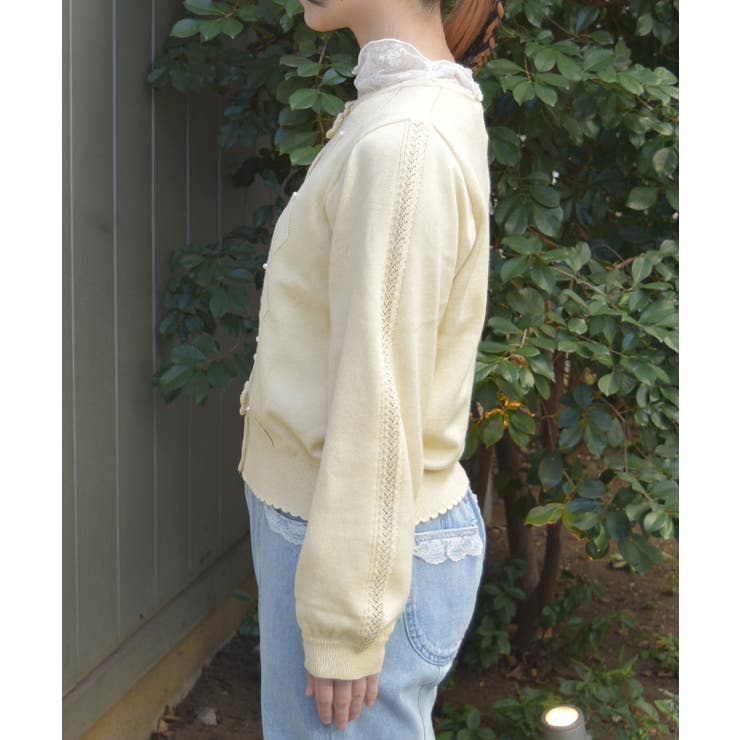 かぎ針ローズニットカーデ | axes femme | 詳細画像2 