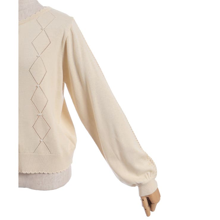 かぎ針ローズニットカーデ | axes femme | 詳細画像24 