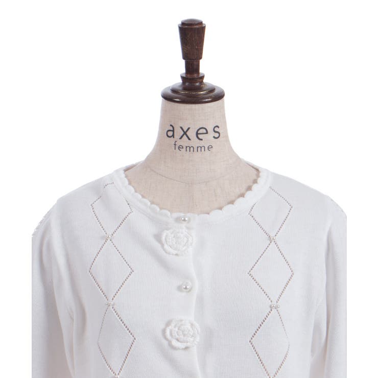 かぎ針ローズニットカーデ | axes femme | 詳細画像28 