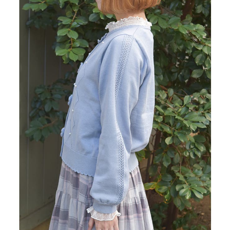 かぎ針ローズニットカーデ | axes femme | 詳細画像5 