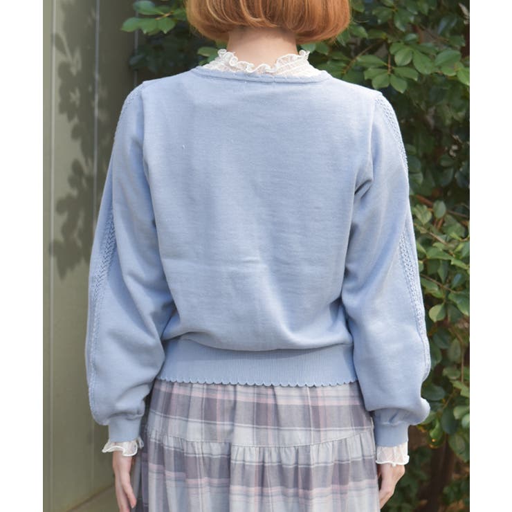 かぎ針ローズニットカーデ | axes femme | 詳細画像6 