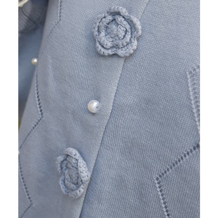 かぎ針ローズニットカーデ | axes femme | 詳細画像7 