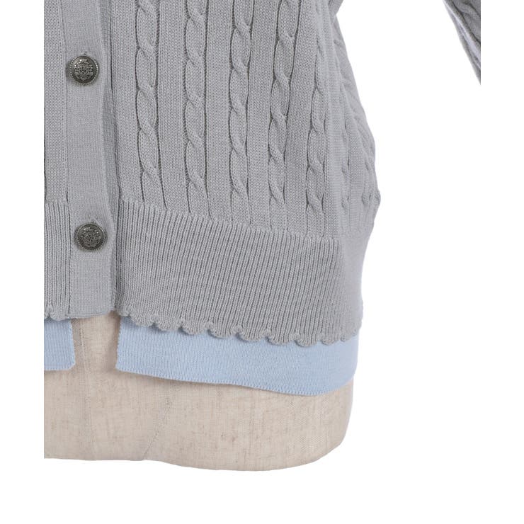 バイカラーニットポロカーディガン | axes femme | 詳細画像12 