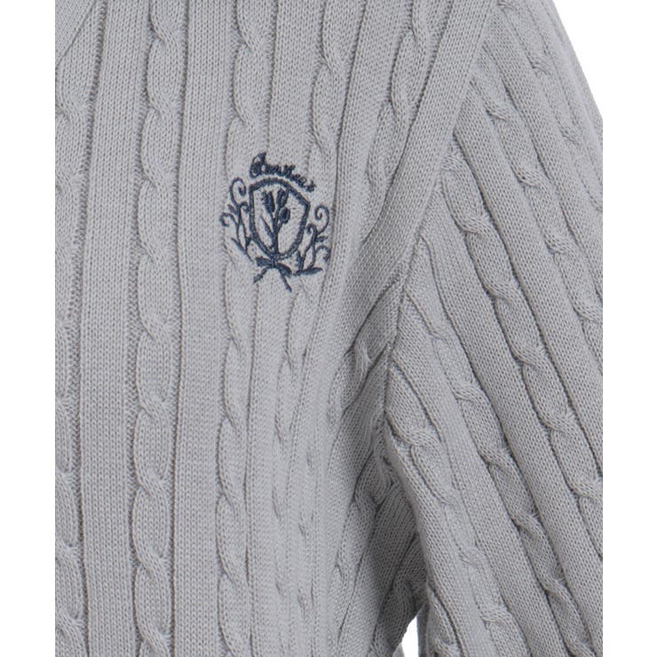 バイカラーニットポロカーディガン | axes femme | 詳細画像13 