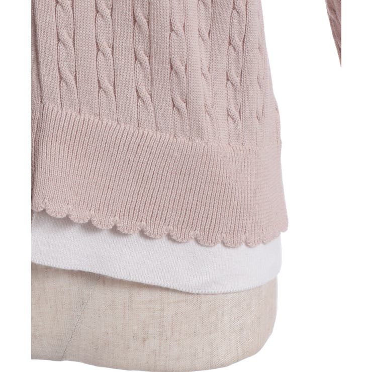 バイカラーニットポロカーディガン | axes femme | 詳細画像20 