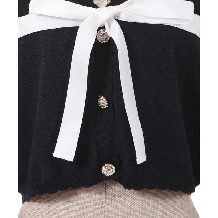 UVカットリボンデザインカーディガン[品番：IGAW0003772]｜axes  