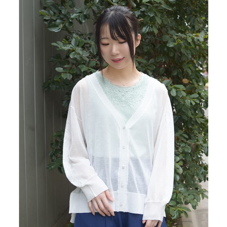 ＵＶカットラメシアーカーディガン | axes femme | 詳細画像10 