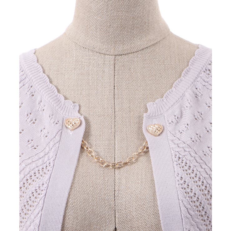 チェーン付ニットボレロ[品番：IGAW0003949]｜axes femme（アクシーズ