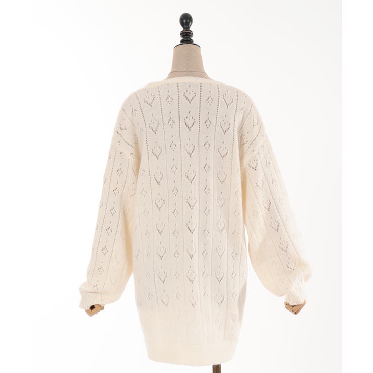 axesfemmekawaiiハート透かし編みニットボレロ ハート透かし編みニットボレロ | outlet | axes femme online shop