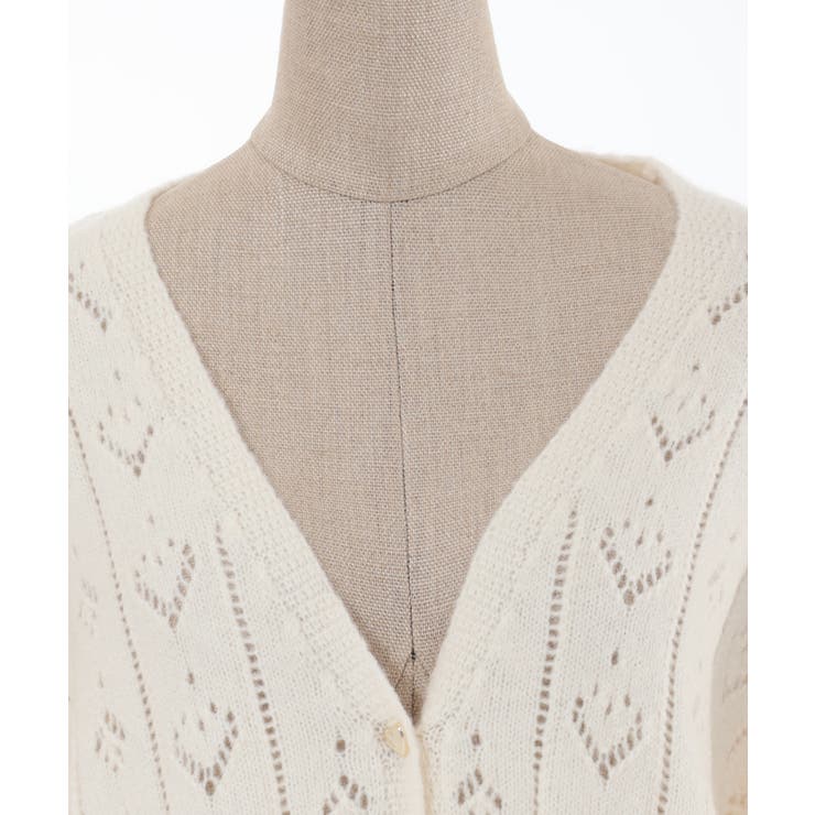 ハート透かし編みニットボレロ | outlet | axes femme online shop
