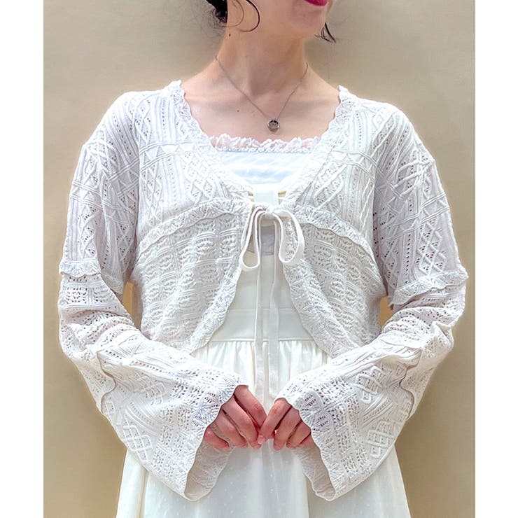 クロシェ風ニットボレロ[品番：IGAW0005043]｜axes femme
