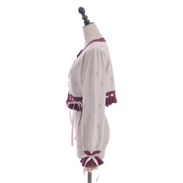 ハート透かし編みニットカーディガン | axes femme | 詳細画像22 