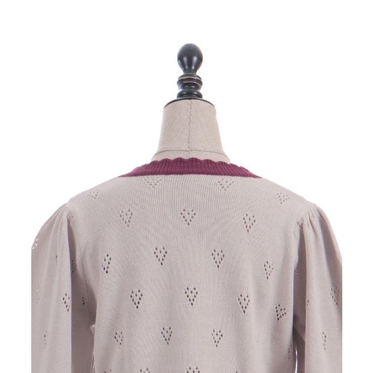 ハート透かし編みニットカーディガン | axes femme | 詳細画像27 