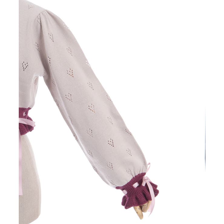 ハート透かし編みニットカーディガン | axes femme | 詳細画像31 