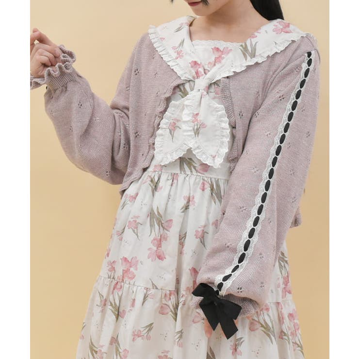 フリルラメニットボレロ[品番：IGAW0006135]｜axes femme