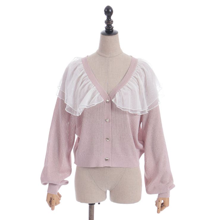 チュールフリルＵＶカットカーディガン | axes femme | 詳細画像14 