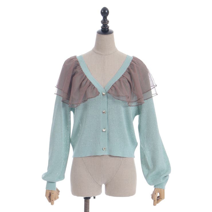 チュールフリルＵＶカットカーディガン | axes femme | 詳細画像22 