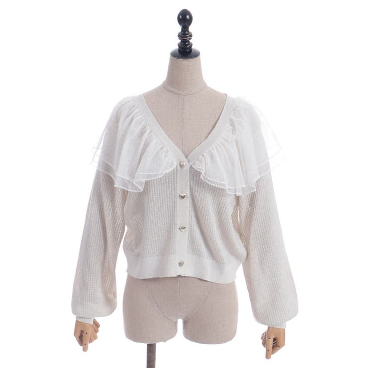 チュールフリルＵＶカットカーディガン | axes femme | 詳細画像5 