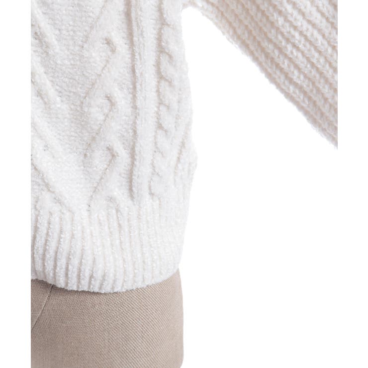 レースアップモールニットカーディガン | axes femme | 詳細画像16 