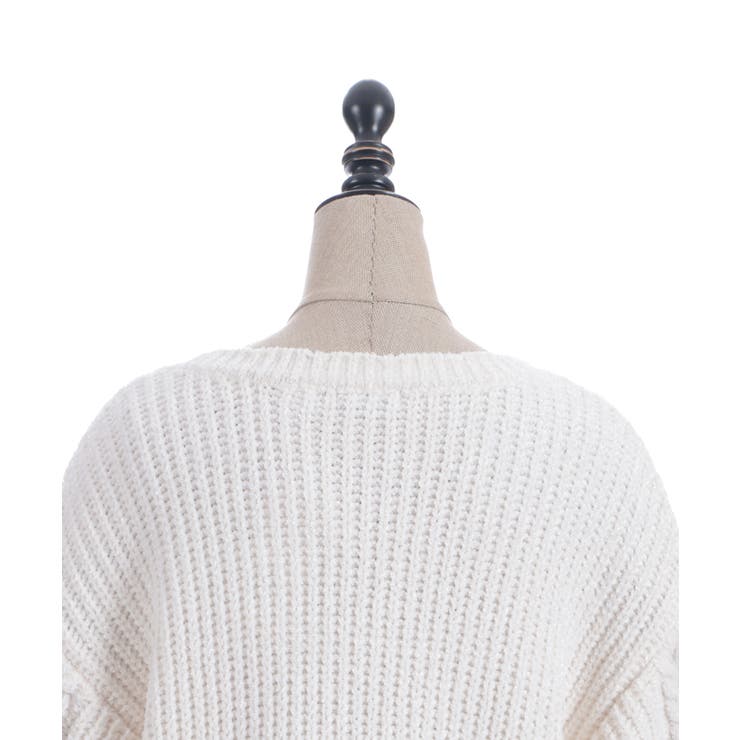 レースアップモールニットカーディガン | axes femme | 詳細画像17 