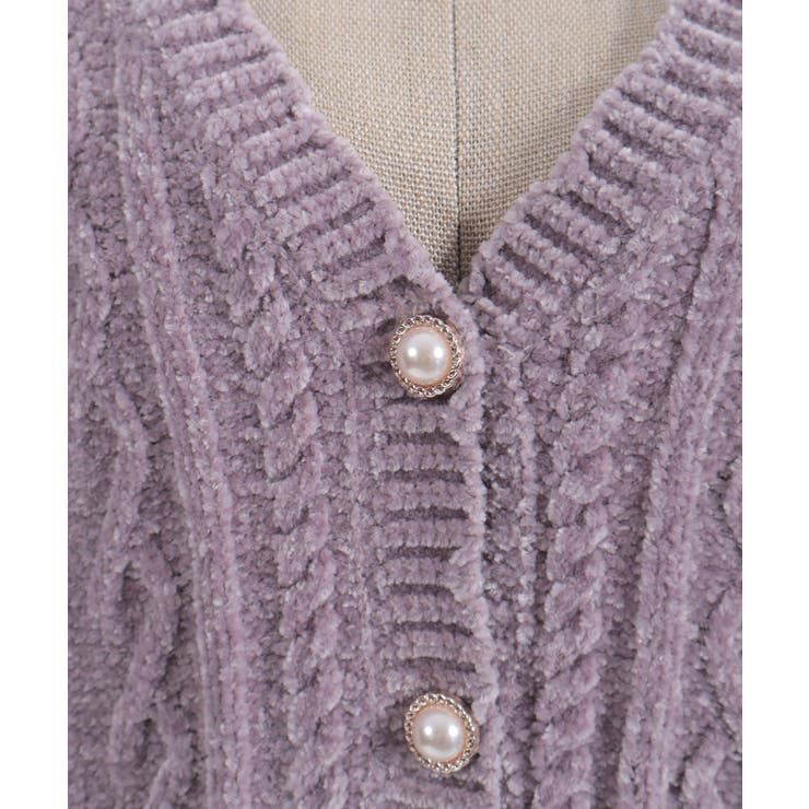 レースアップモールニットカーディガン | axes femme | 詳細画像22 