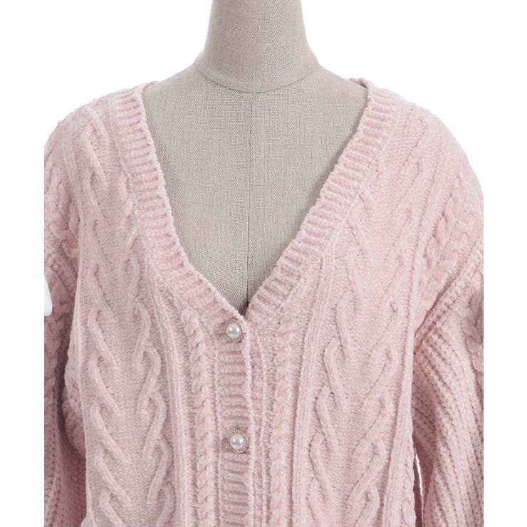 レースアップモールニットカーディガン | axes femme | 詳細画像29 