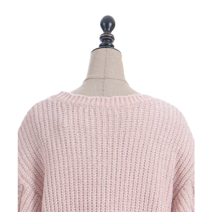 レースアップモールニットカーディガン | axes femme | 詳細画像31 