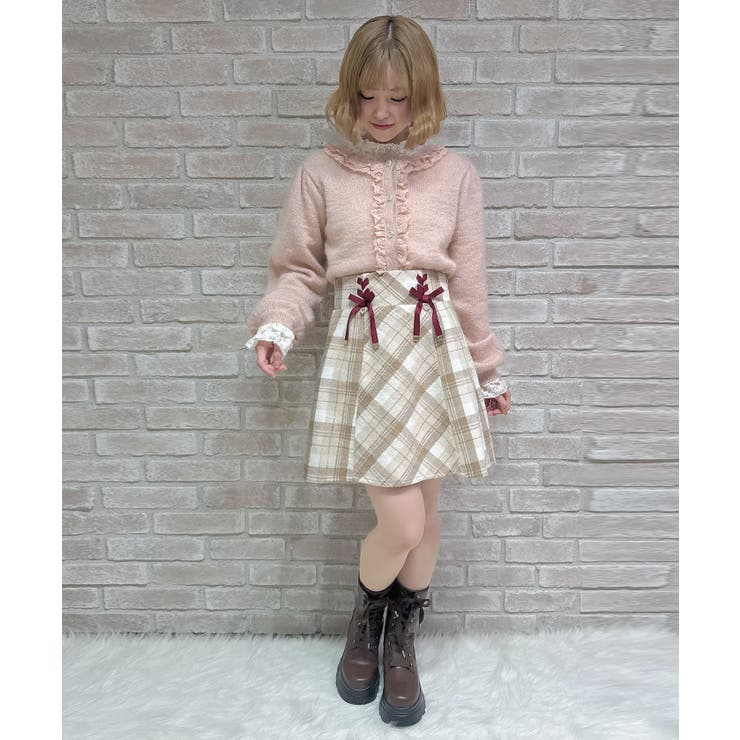 ラメシャギーフリルニットカーディガン | axes femme | 詳細画像10 