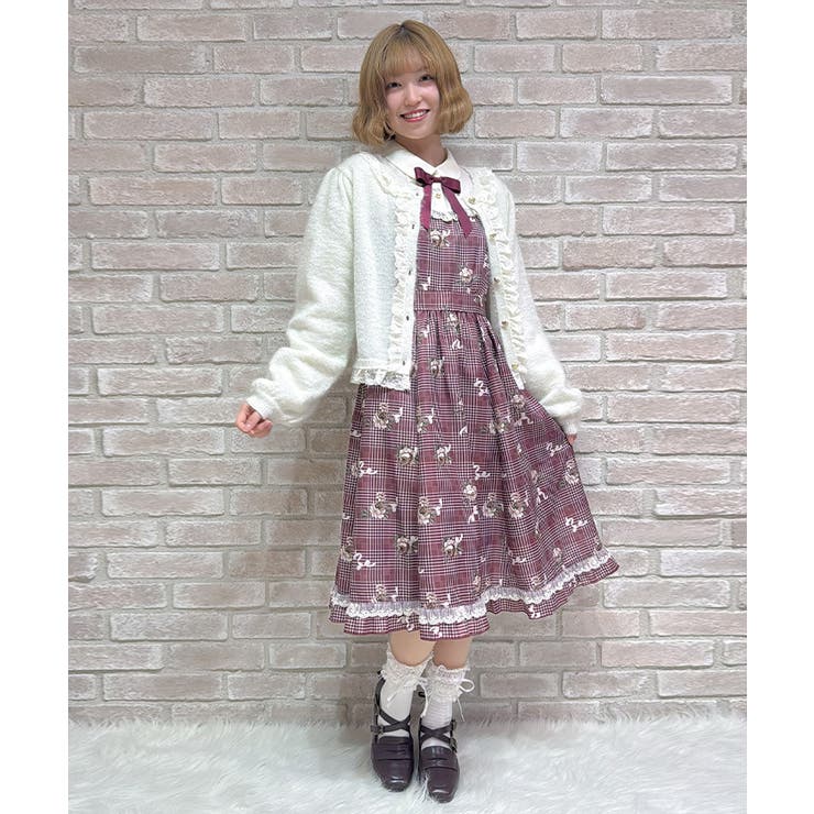 ラメシャギーフリルニットカーディガン | axes femme | 詳細画像11 