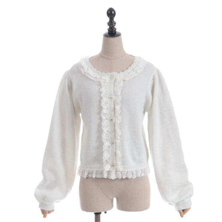 ラメシャギーフリルニットカーディガン | axes femme | 詳細画像12 