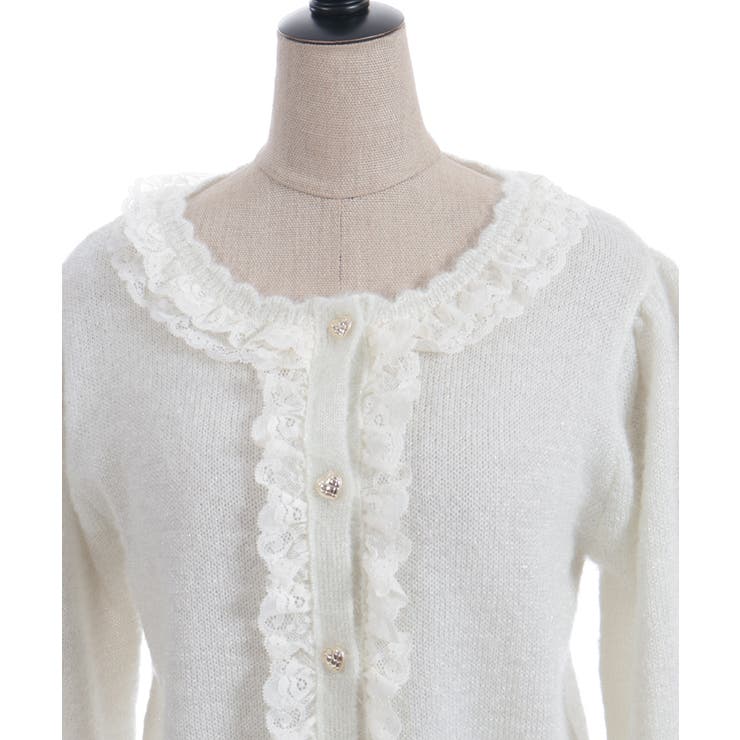 ラメシャギーフリルニットカーディガン | axes femme | 詳細画像15 