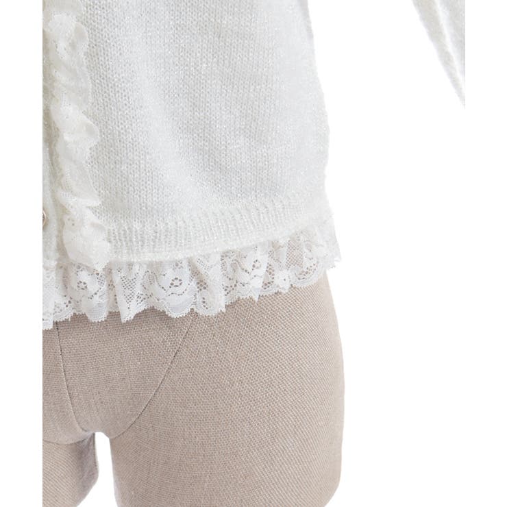 ラメシャギーフリルニットカーディガン | axes femme | 詳細画像16 